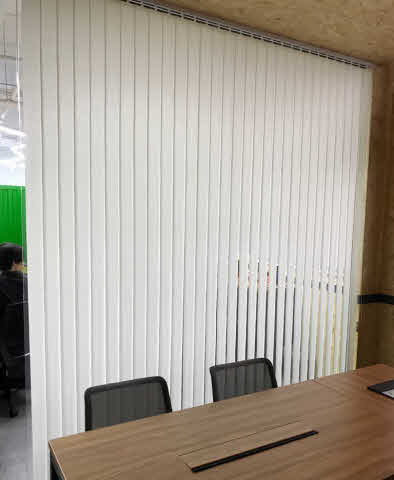 Vertical Blind Installed in the Conference Room